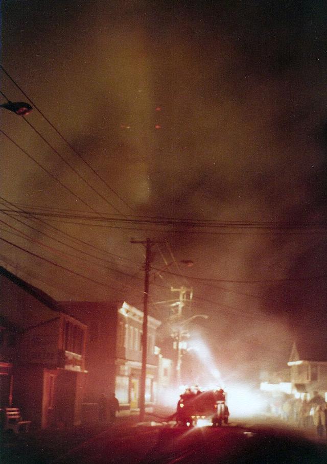 Hutton & Johnson lumber Yard fire February 1980